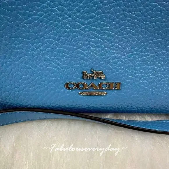 Coach Laurel Shoulder/Crossbody Bag With Mirror Charm And Pouch CBI94 Pool/Sand - Picture 6 of 9